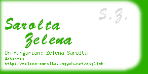 sarolta zelena business card